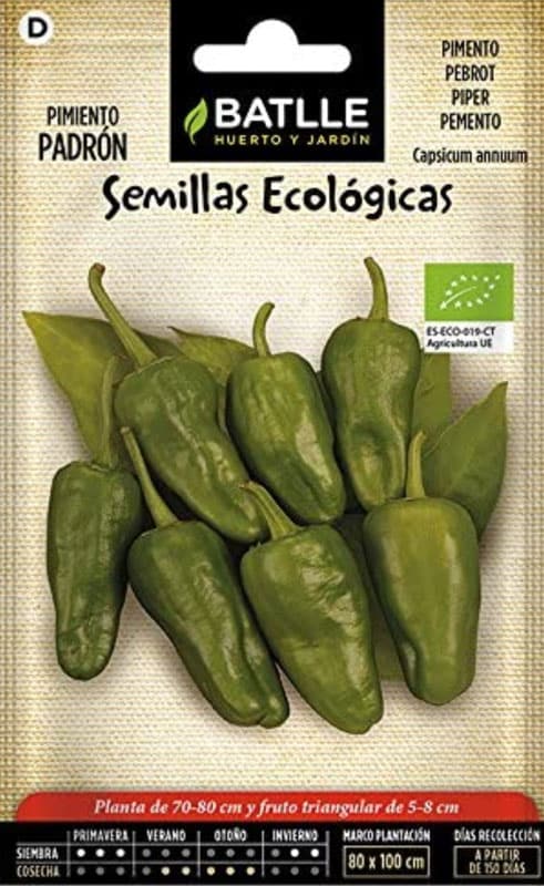 Semillas Ecológicas Hortícolas – Pimiento Padrón – Batlle Semillas Ecológicas Hortícolas - Pimiento Padrón - Batlle